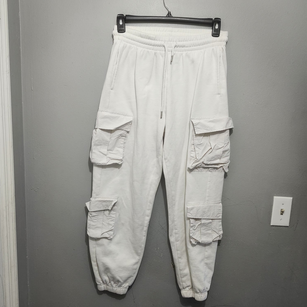 Garage White Cargo Joggers Size M